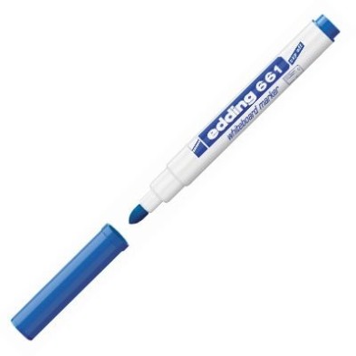 Material Bellas Artes - Pintura - Rotulador para Pizarra Blanca Edding 661 Azul 03, punta redonda 1-2 mm. | totenart.com