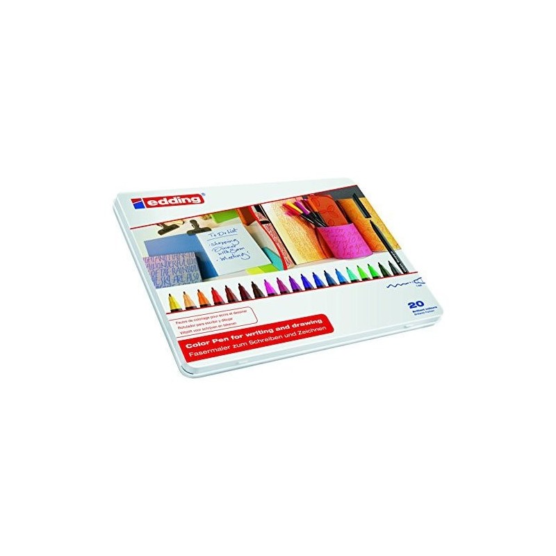 Material Bellas Artes - Pintura - Caja 20 Rotuladores Edding 1200 colores brillantes | totenart.com