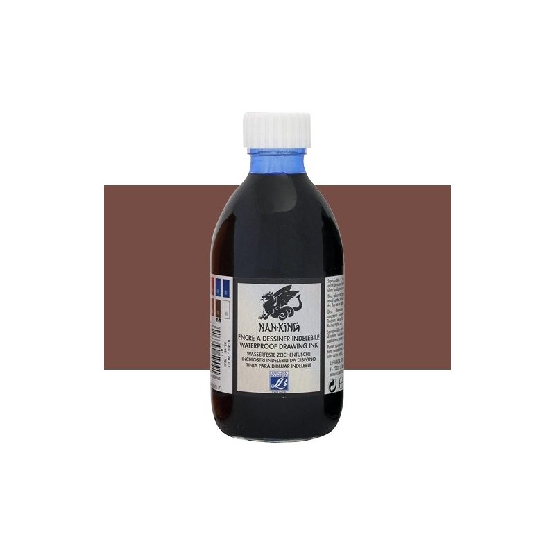 Tienda online Manualidades - Tinta China dibujo Nan-King Sepia Lefranc, 250 ml.