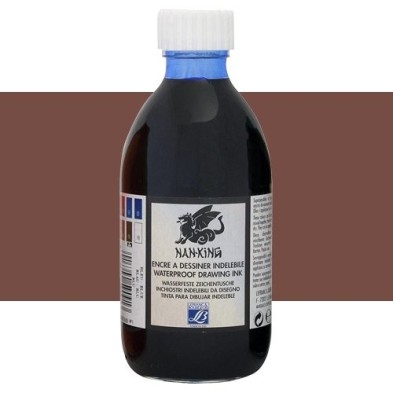 Tienda online Manualidades - Tinta China dibujo Nan-King Sepia Lefranc, 250 ml.