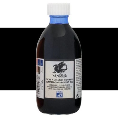 Tienda online Manualidades - Tinta China Negra Lefranc, frasco 250 ml.
