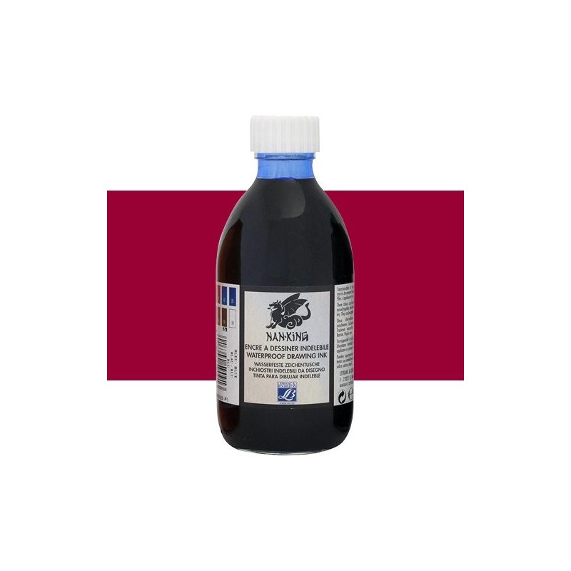 Tienda online Manualidades - Tinta China dibujo Nan-King Carmin Lefranc, 250 ml.