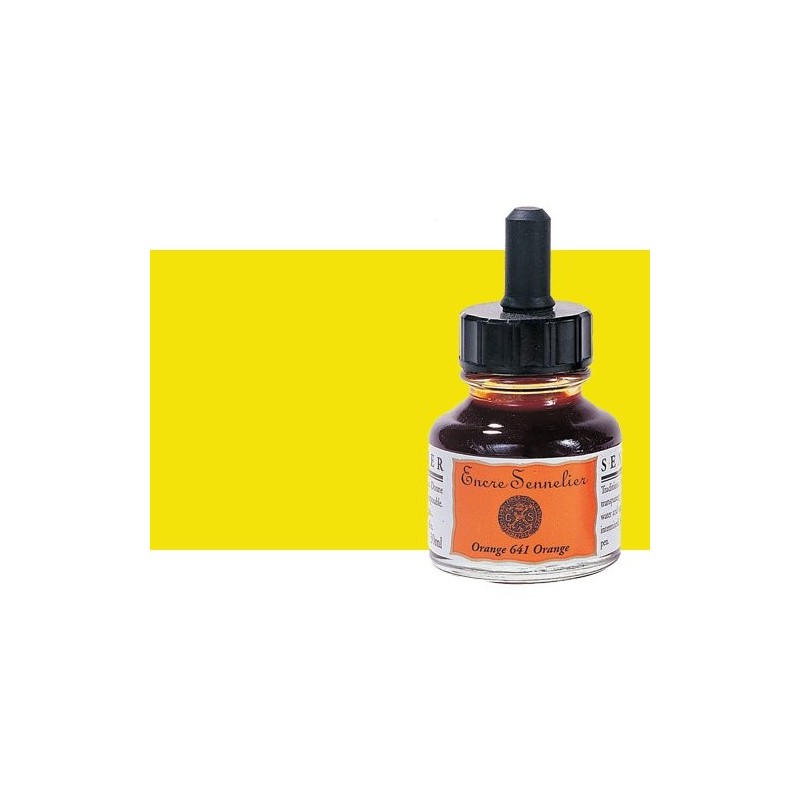 Material Bellas Artes - Pintura - Tinta dibujo Amarillo claro 521, 30 ml. con cuentagotas Sennelier | totenart.com