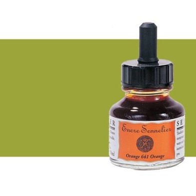 Material Bellas Artes - Pintura - Tinta dibujo Oliva 813, 30 ml. con cuentagotas Sennelier | totenart.com