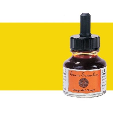 Material Bellas Artes - Pintura - Tinta dibujo Amarillo senegal 519, 30 ml. con cuentagotas Sennelier | totenart.com