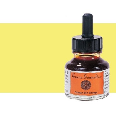 Material Bellas Artes - Pintura - Tinta dibujo Amarillo limón 501, 30 ml. con cuentagotas Sennelier | totenart.com