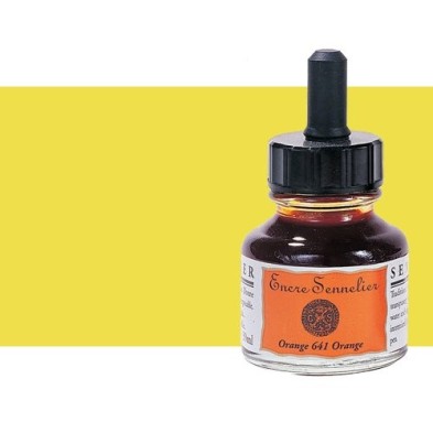 Material Bellas Artes - Pintura - Tinta dibujo Verde amarillo 871, 30 ml. con cuentagotas Sennelier | totenart.com