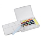 Material Bellas Artes - Pintura - Caja acuarelas Sakura Pocket Box, 24 pastillas (metalicas y fluorescentes)  | totenart.com