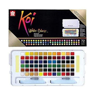 Material Bellas Artes - Pintura - Caja acuarelas Sakura Pocket Box, 72 pastillas | totenart.com