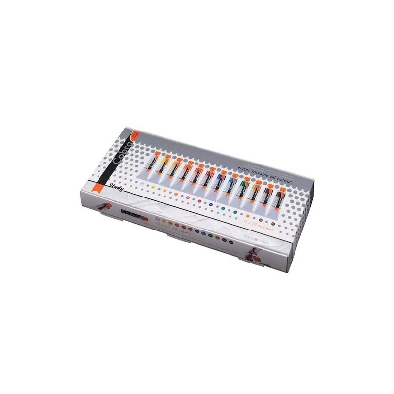 Material Bellas Artes - Pintura - Estuche con 12 colores óleo al agua Cobra Study (20 ml) | totenart.com