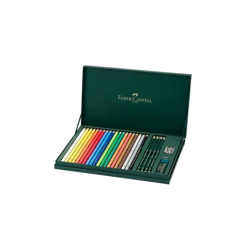 Material Bellas Artes – pintura-y-dibujo - Estuche 20 Polychromos + 4 lápices 9000 Faber Castell | totenart.com