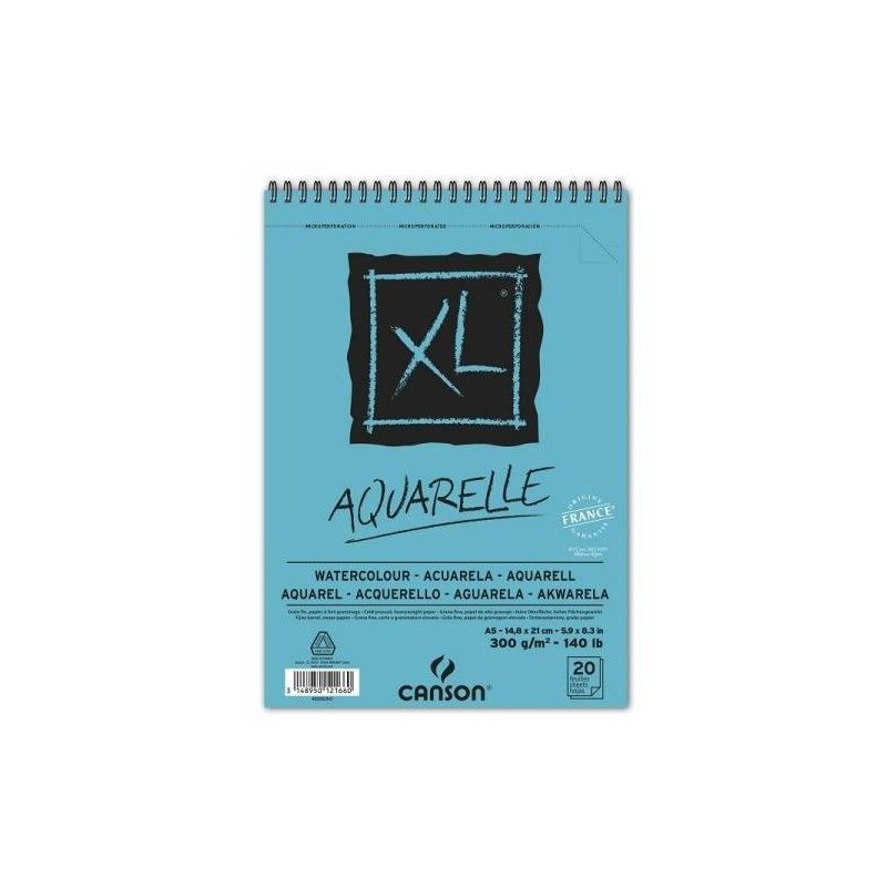 Material Bellas Artes – pintura-y-dibujo - Acuarela Canson XL (Block), 20h., 300 gr., 14.5x21 cm.  | totenart.com