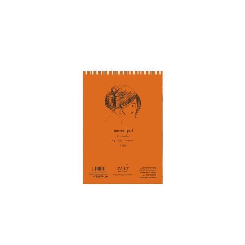 Material Bellas Artes – pintura-y-dibujo - Bloc Universal Técnicas Mixtas, 40 hojas, A5, SM-LT | totenart.com