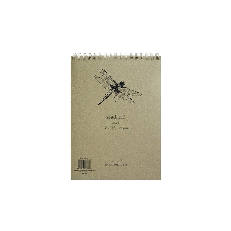 Material Bellas Artes – pintura-y-dibujo - Bloc Boceto Crema con espiral, 70 hojas, 80 gr., A5, SM-LT | totenart.com