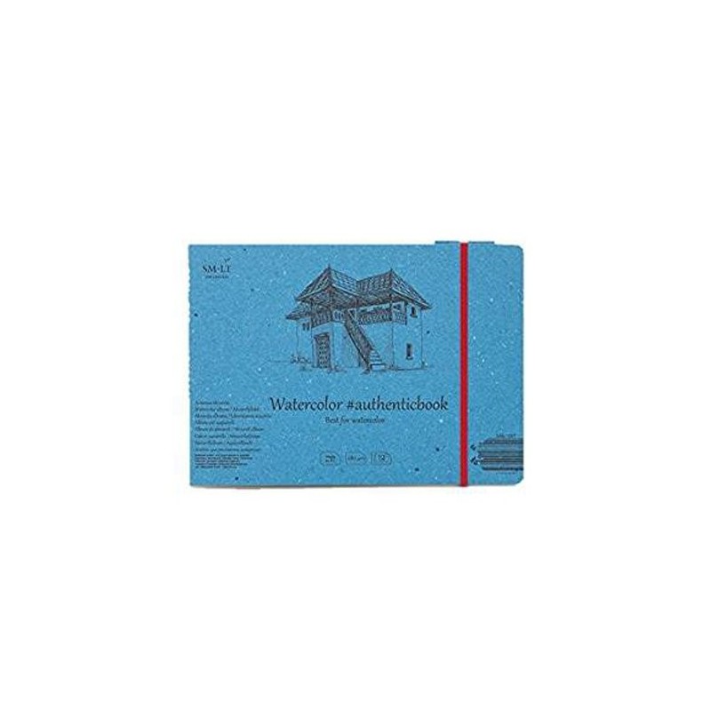 Material Bellas Artes – pintura-y-dibujo - Bloc acuarela con gomas, 12 hojas, 280 g, 24,5x17,6 cm, SM-LT | totenart.com