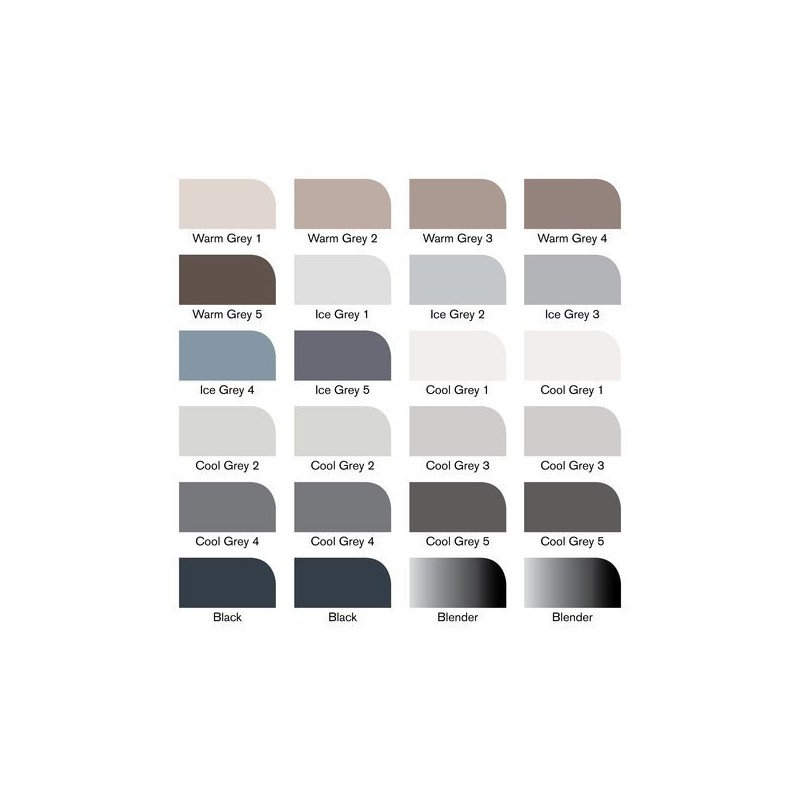 Material Bellas Artes - Pintura - Rotulador Promarker Winsor & Newton , set 24 uds. Tonos Grises y Negros | totenart.com