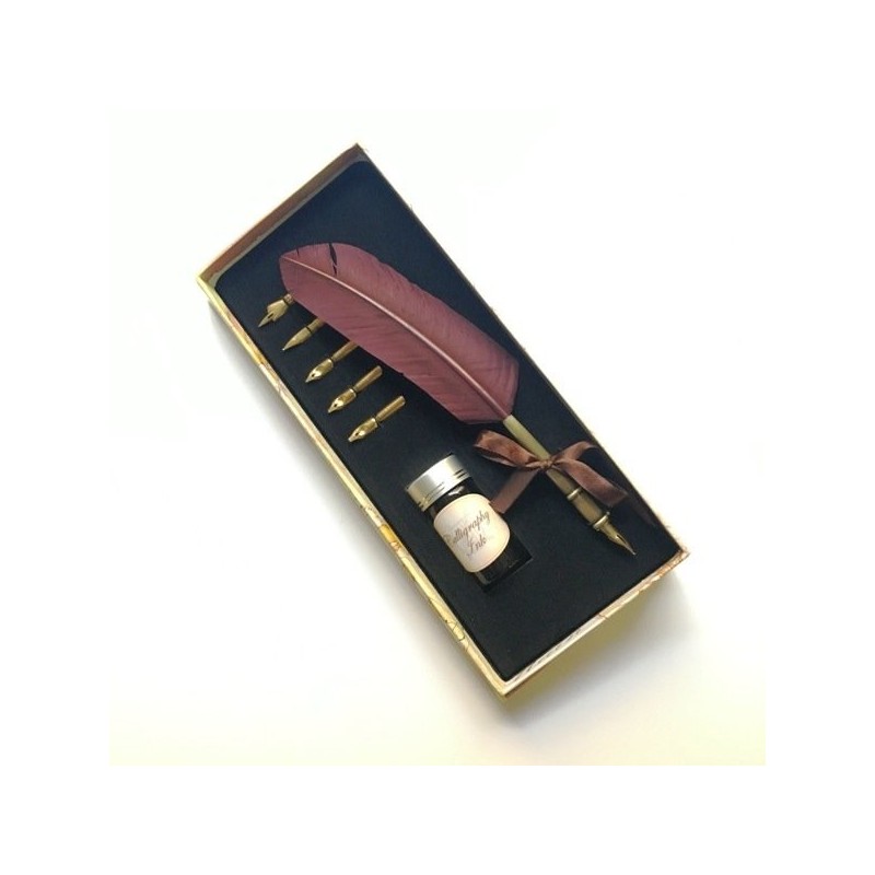 Kit de iniciación caligrafía (pluma, tinta y 5 plumillas)
