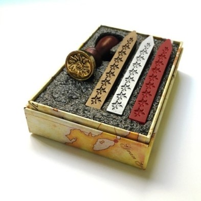 Material Bellas Artes - Dibujo - Set Caligrafía 3 lacres de colores y Sello Sol | totenart.com