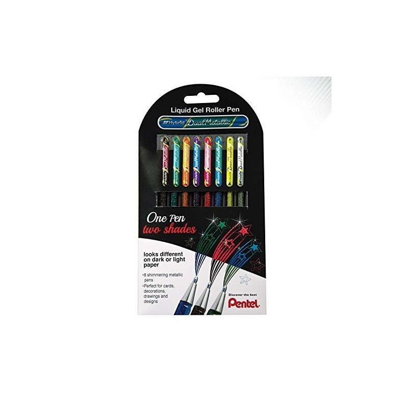 Material Bellas Artes - Pintura - Set 8 rotuladores colores Hybrid tinta de gel Pentel | totenart.com