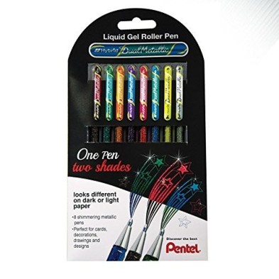 Material Bellas Artes - Pintura - Set 8 rotuladores colores Hybrid tinta de gel Pentel | totenart.com