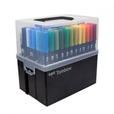 Material Bellas Artes-Dibujo-Rotulador Tombow Peach doble punta pincel 