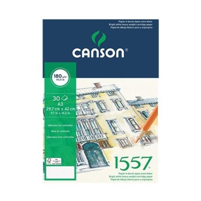 Material Bellas Artes – pintura-y-dibujo - 1557 Croquis Canson (Bloc encolado), 30h., 180 gr., 29.7x42 cm. | totenart.com