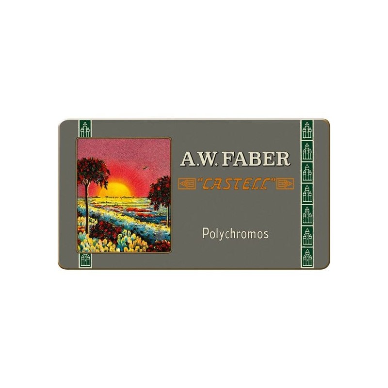Material Bellas Artes – pintura-y-dibujo - Estuche de Lápices color POLYCHROMO, Faber Castell (12 colores) EDICIÓN LIMITADA ANIV