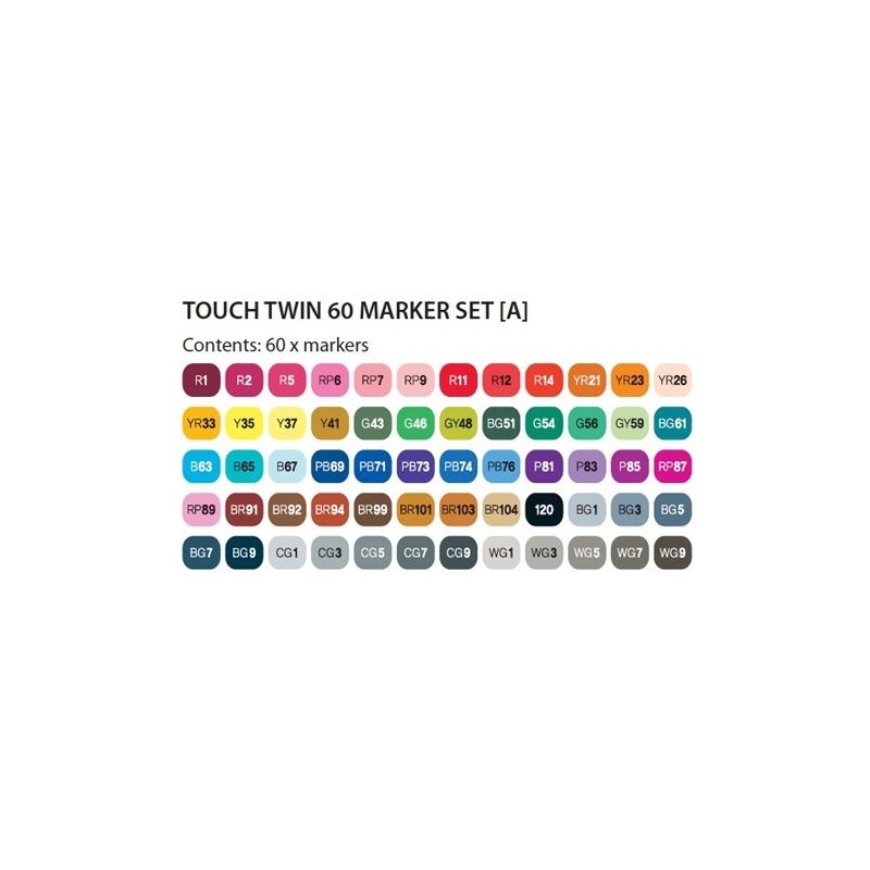 Material Bellas Artes - Pintura - TOUCH TWIN 60 brush marker set A | totenart.com