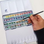 Material Bellas Artes - Pintura - Caja con 24 acuarelas Van Gogh 1/2 godet y pincel | totenart.com