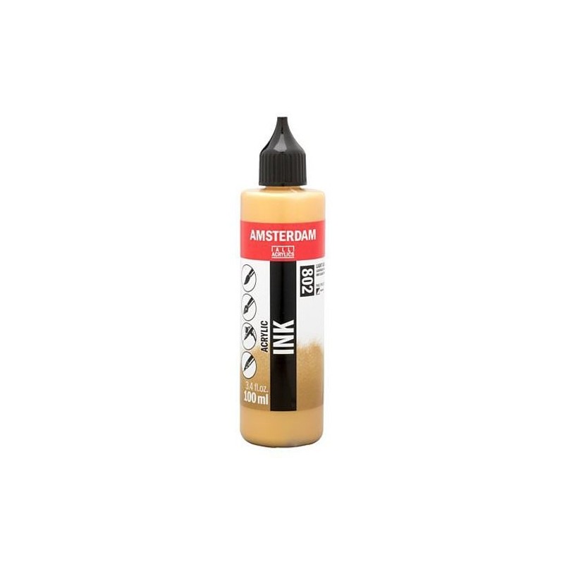 Material Bellas Artes - Pintura - Tinta Acrílica Oro Claro 802 Amsterdam (100ml.) * | totenart.com