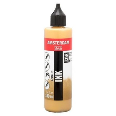 Material Bellas Artes - Pintura - Tinta Acrílica Oro Claro 802 Amsterdam (100ml.) * | totenart.com
