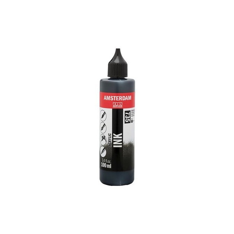 Material Bellas Artes - Pintura - Tinta Acrílica Negro Óxido 735 Amsterdam (100 ml.) | totenart.com
