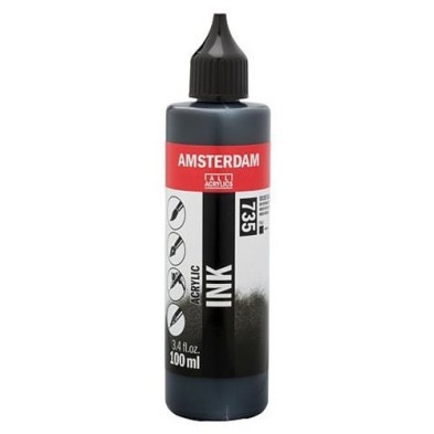 Material Bellas Artes - Pintura - Tinta Acrílica Negro Óxido 735 Amsterdam (100 ml.) | totenart.com