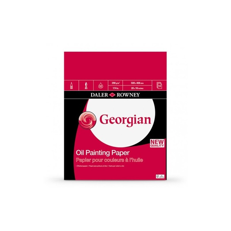 Material Bellas Artes – pintura-y-dibujo - Bloc de 12 hojas de papel para óleo Daler-Rowney de 250 gr (50,8x40,6 cm) | totenart.