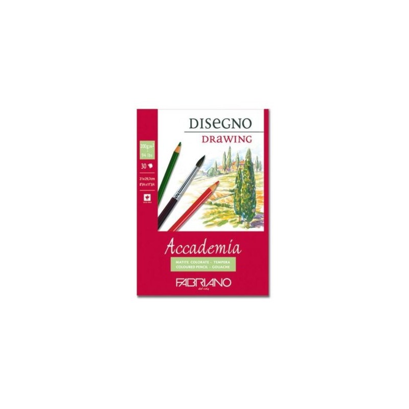 Material Bellas Artes – pintura-y-dibujo - Bloc Fabriano Accademia 200 gr, 21x29.7 cm, 30 h., gr. natural | totenart.com