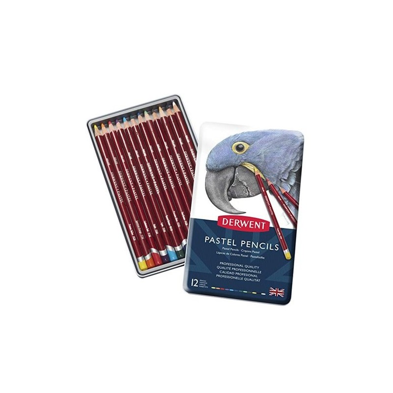 Material Bellas Artes – pintura-y-dibujo - Estuche de 12 lápices pastel Derwent ** | totenart.com