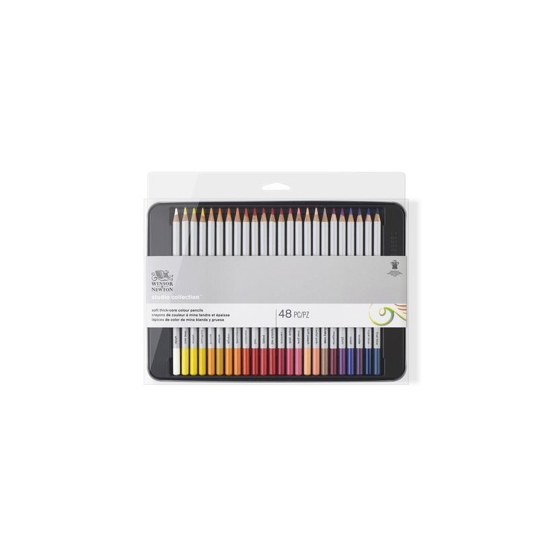 Material Bellas Artes – pintura-y-dibujo - Estuche de 48 lápices de colores Studio Collection Winsor&Newton | totenart.com