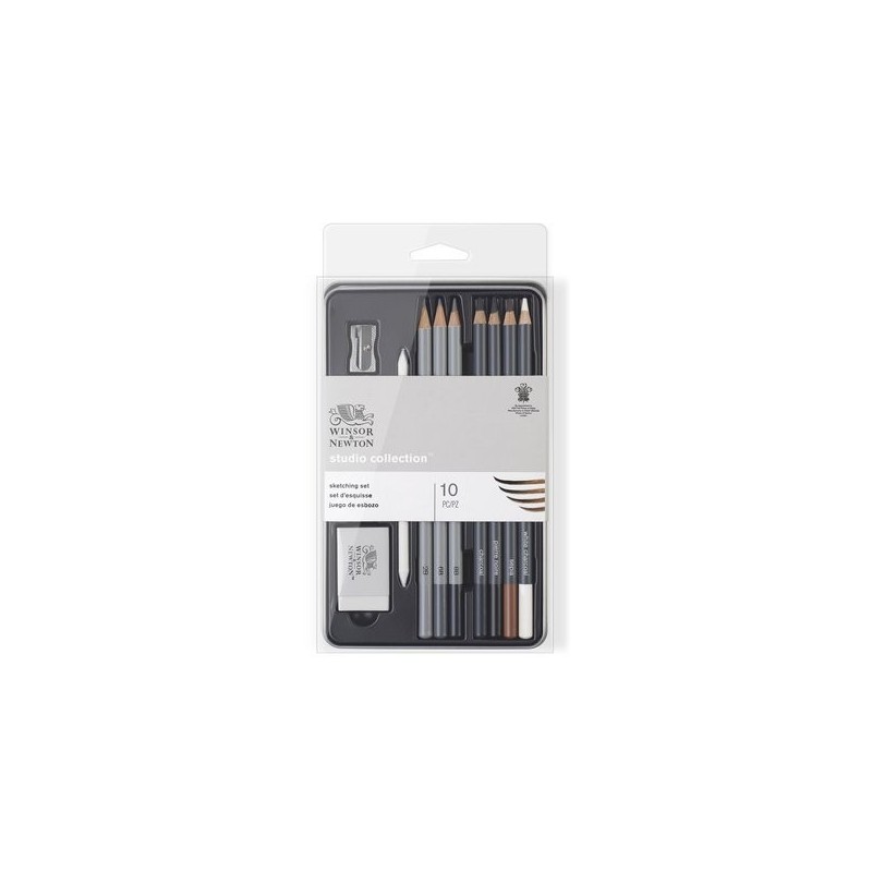 Material Bellas Artes – pintura-y-dibujo - Estuche de 10 lápices de esbozo Studio Collection Winsor&Newton ** | totenart.com