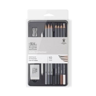 Material Bellas Artes – pintura-y-dibujo - Estuche de 10 lápices de esbozo Studio Collection Winsor&Newton ** | totenart.com