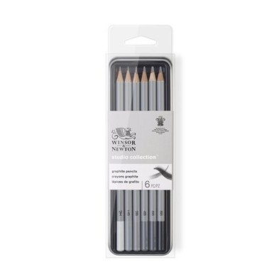 Material Bellas Artes – pintura-y-dibujo - Estuche de 6 lápices de grafito Studio Collection Winsor&Newton ** | totenart.com