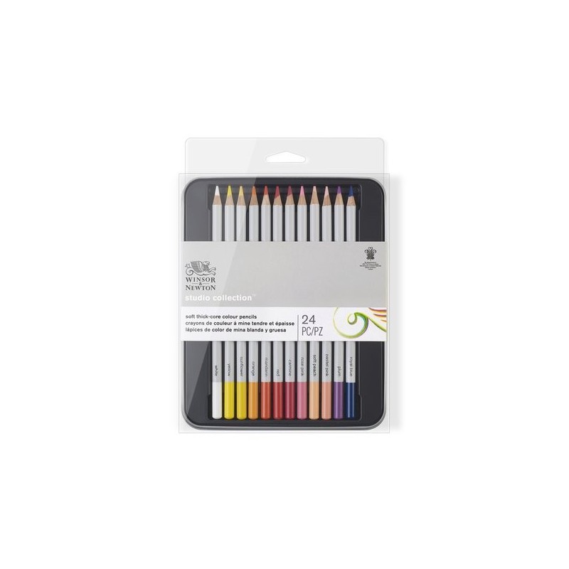 Material Bellas Artes – pintura-y-dibujo - Estuche de 24 lápices de colores Studio Collection Winsor&Newton | totenart.com