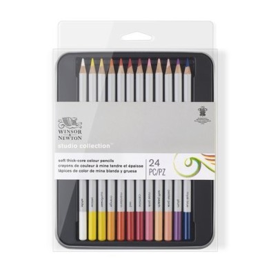Material Bellas Artes – pintura-y-dibujo - Estuche de 24 lápices de colores Studio Collection Winsor&Newton | totenart.com