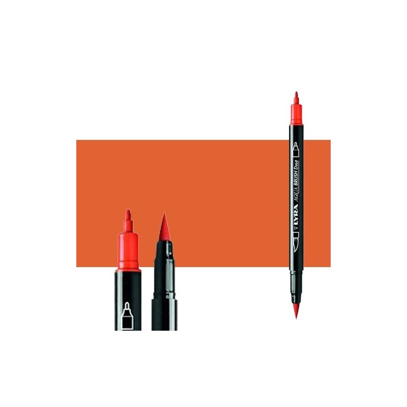 Material Bellas Artes - Pintura - Rotulador doble punta pincel Naranja Claro. Aqua Brush Duo, Lyra ** | totenart.com
