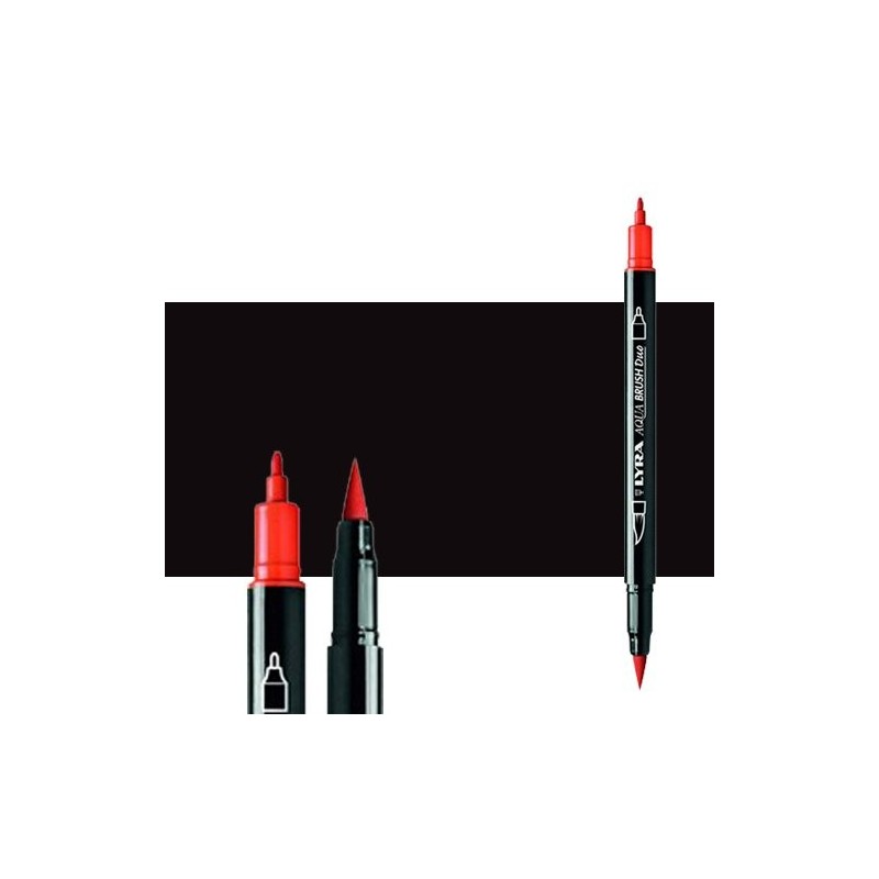 Material Bellas Artes - Pintura - Rotulador doble punta pincel Negro. Aqua Brush Duo, Lyra | totenart.com