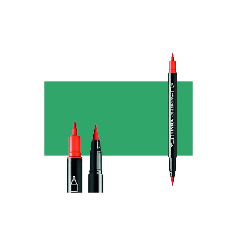 Material Bellas Artes - Pintura - Rotulador doble punta pincel Verde. Aqua Brush Duo, Lyra ** | totenart.com
