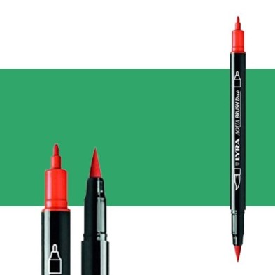 Material Bellas Artes - Pintura - Rotulador doble punta pincel Verde. Aqua Brush Duo, Lyra ** | totenart.com