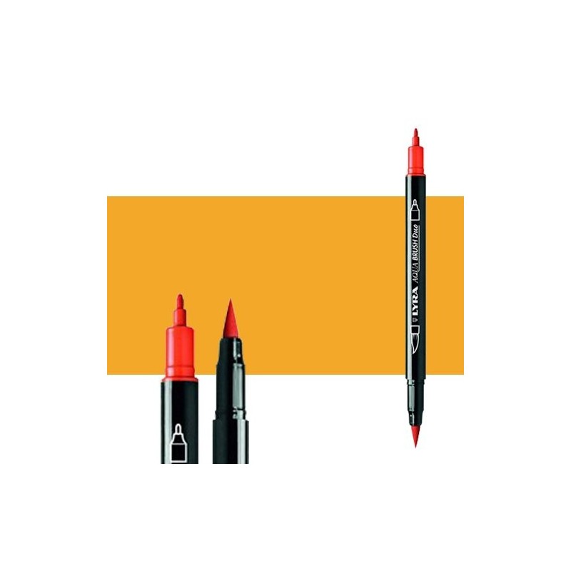 Material Bellas Artes - Pintura - Rotulador doble punta pincel Amarillo Canario. Aqua Brush Duo, Lyra | totenart.com
