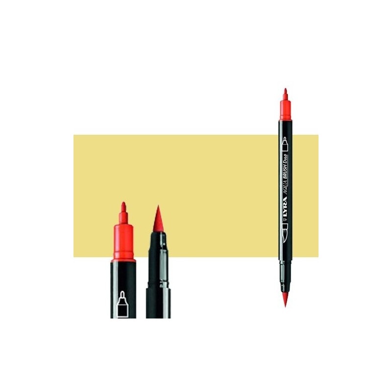 Material Bellas Artes - Pintura - Rotulador doble punta pincel Amarillo Crema. Aqua Brush Duo, Lyra ** | totenart.com