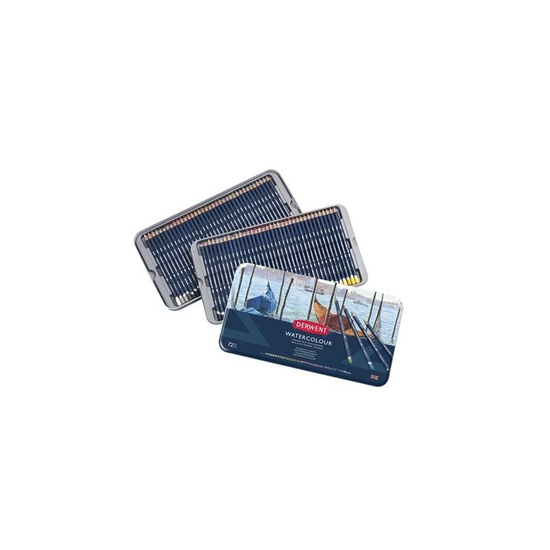 Material Bellas Artes – pintura-y-dibujo - Estuche de 72 lápices acuarelables Derwent | totenart.com