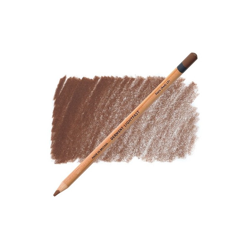 Material Bellas Artes – pintura-y-dibujo - Lápiz al óleo Sepia Rojo Lightfast Derwent | totenart.com